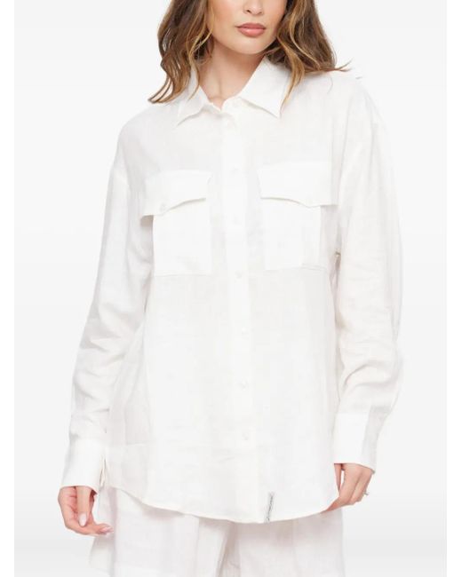 hinnominate パッチポケット シャツ White