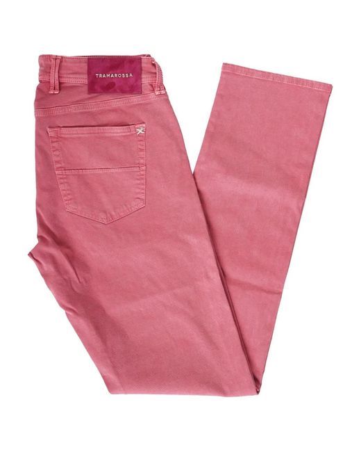 Sartoria Tramarossa Pink Cotton Trousers for men