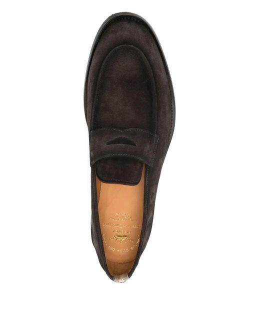 Officine Creative Black Penny Suede Loafers for men
