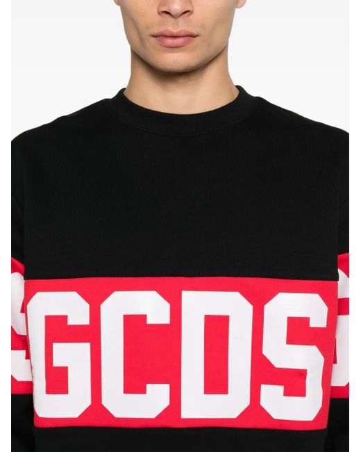 Gcds Red Logo Print Sweatshirt for men