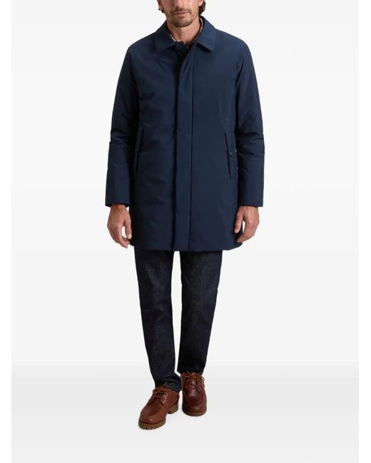 Woolrich Blue Cloud Lamar Single-Breasted Coat for men