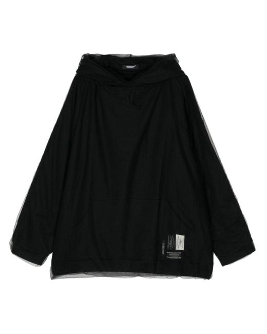 Sudadera con capucha y capa de malla Undercover de color Black