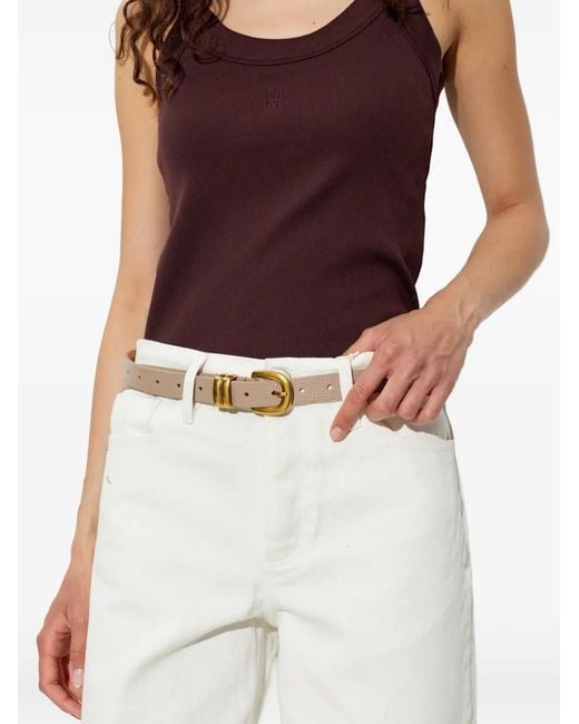 By Malene Birger Metallic Zoilo Pebbled Leather Belt