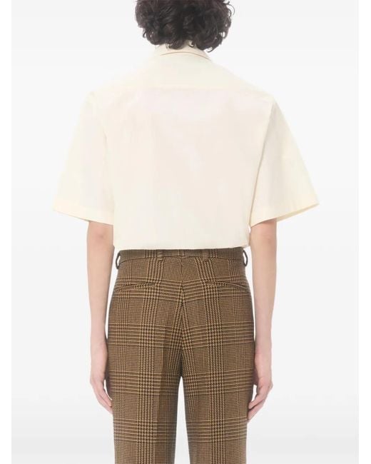 Valentino Garavani Natural Cotton Bowling Shirt for men