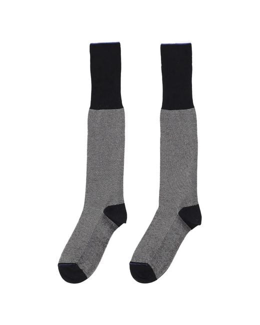 ANT45 Black Patterned Cotton Socks for men