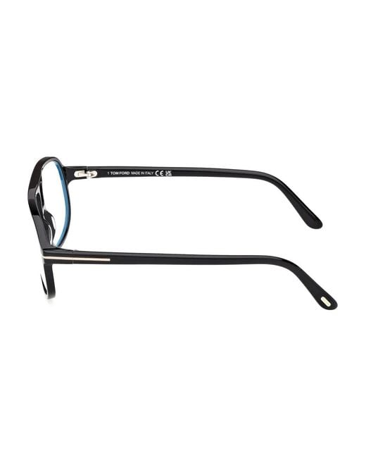Tom Ford Brown Pilot-Frame Glasses