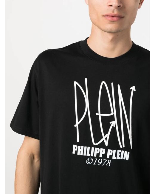 Philipp Plein Black Skull Short-Sleeved T-Shirt for men