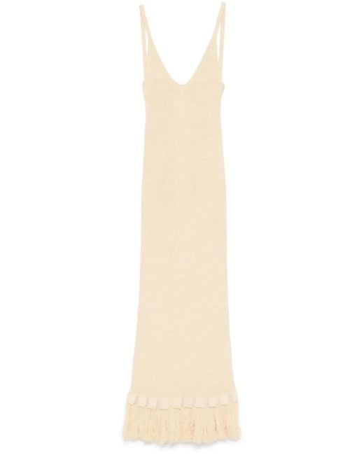 Nanushka Natural Knitted Maxi Dress