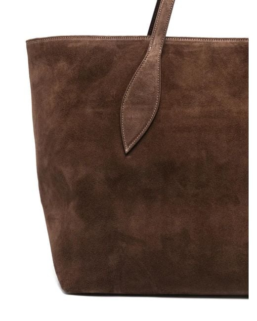 Liffner Brown Mega Sprout Suede Tote Bag