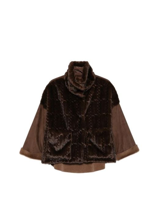 Collection Privée Panelled Parka in het Brown