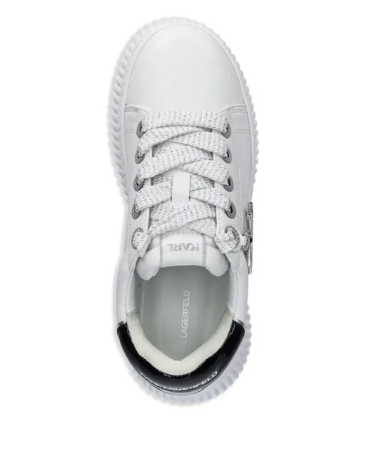 Karl Lagerfeld White Kreeper Sneakers