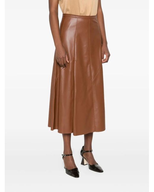 Dixie Brown Panelled Midi Skirt