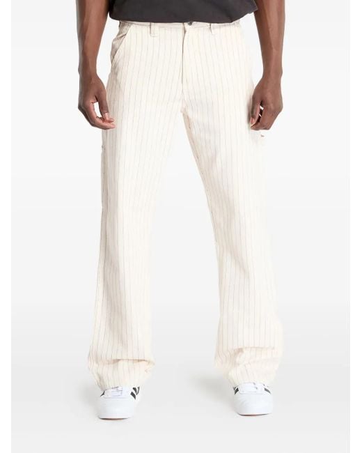 Dickies Men's White Pinstripe Pants