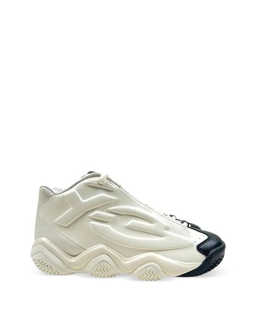 Y-3 White Leather Sneakers for men