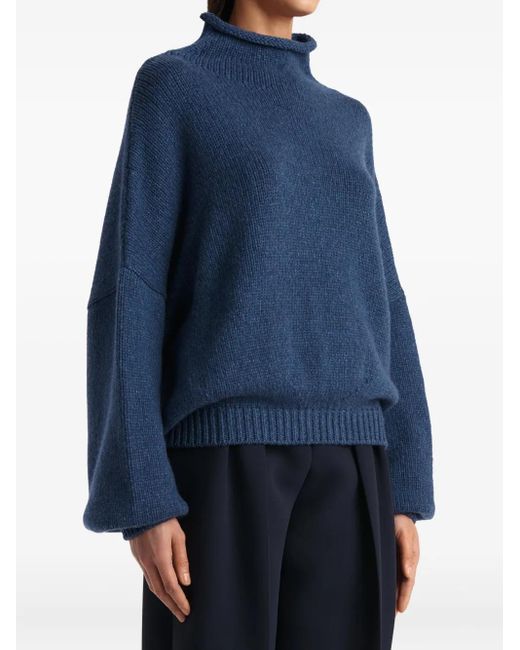 Khaite Blue Juniper Cashmere Sweater