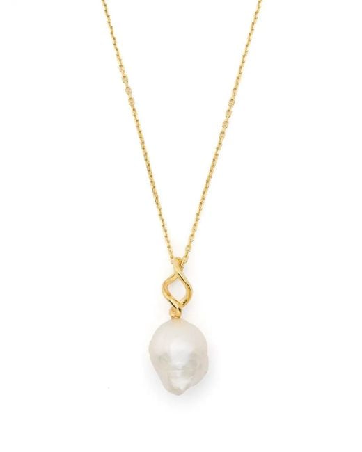 Maria Black Metallic Twister Pearl Necklace