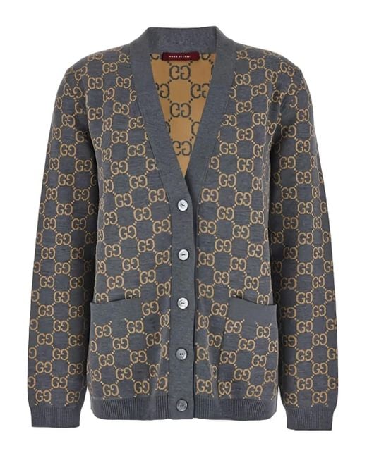 Gucci GGジャカード カーディガン Gray