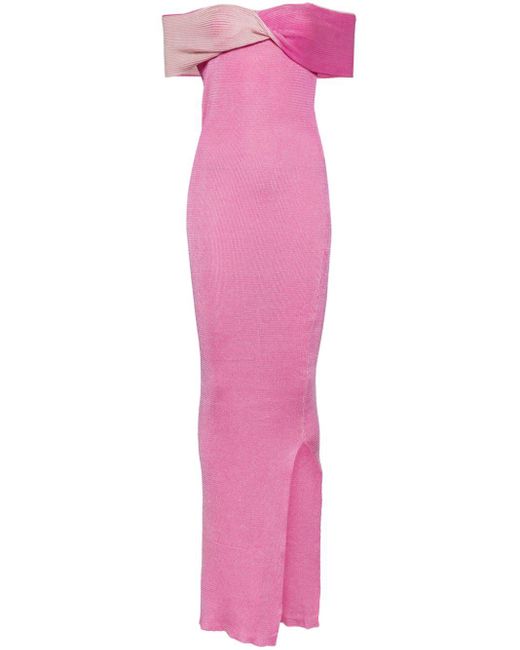 Baobab Collection Candy Gebreide Maxi-jurk in het Pink