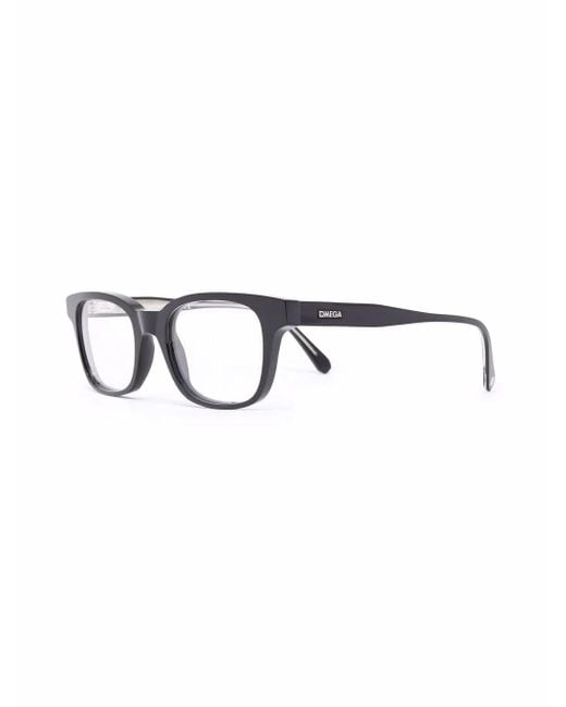 OMEGA EYEWEAR Black Square-Frame Glasses