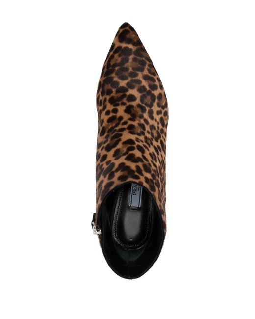 Prada Brown 60Mm Leopard-Print Boots