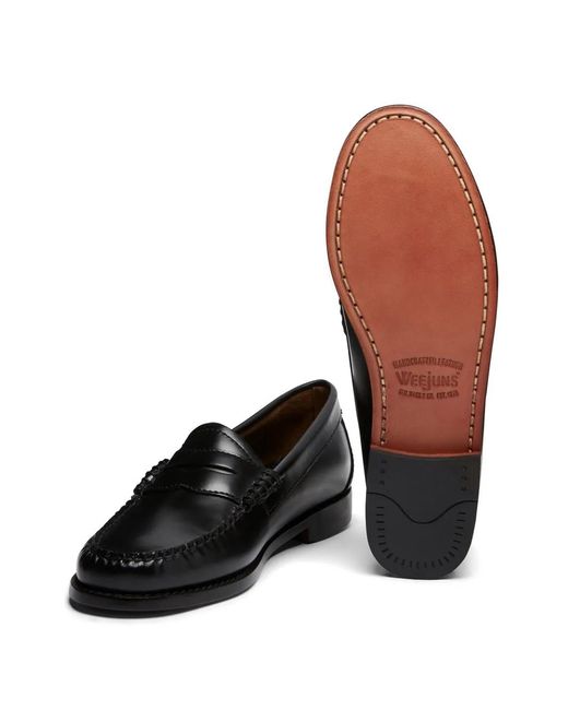 G.H.BASS Black Weejuns Penny Loafers