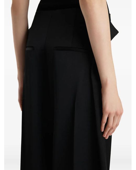 Khaite Black Buttons Front Trousers