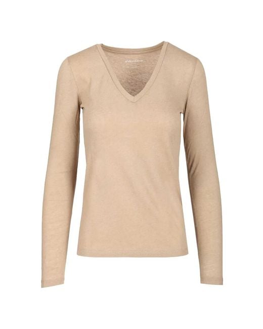 Al Duca D'aosta Natural V-Neck Long-Sleeve T-Shirt