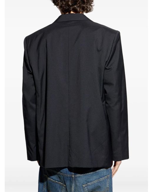 Balenciaga Black Single-Breasted Blazer for men