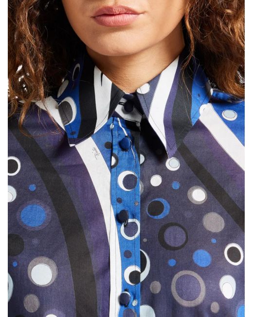 Emilio Pucci Katoenen Rok Met Print in het Blue