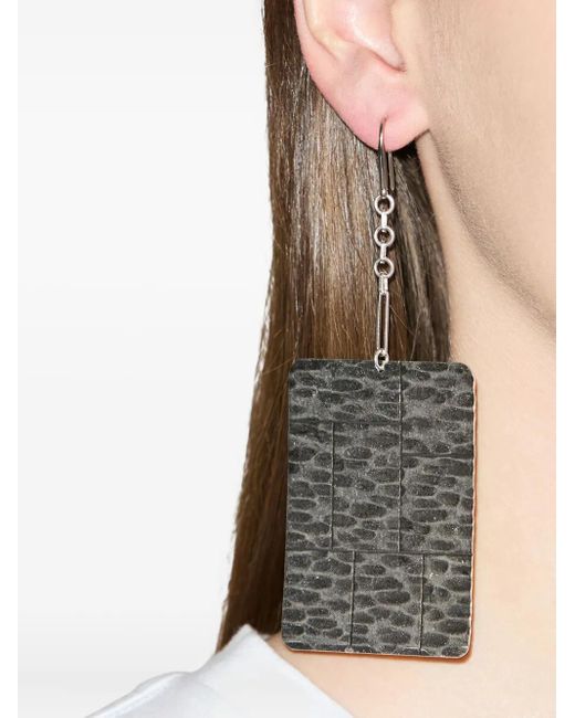 Isabel Marant White Blacke Patterned Earrings