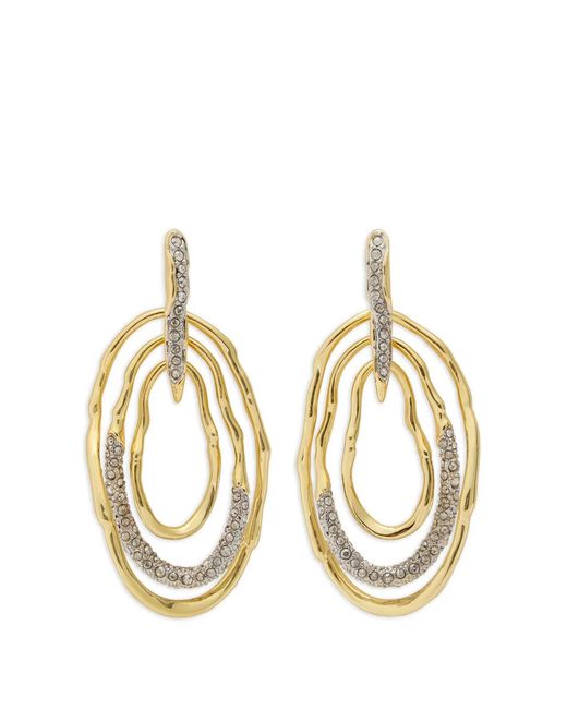 Alexis Metallic Solanales Crystal-Embellished Earrings