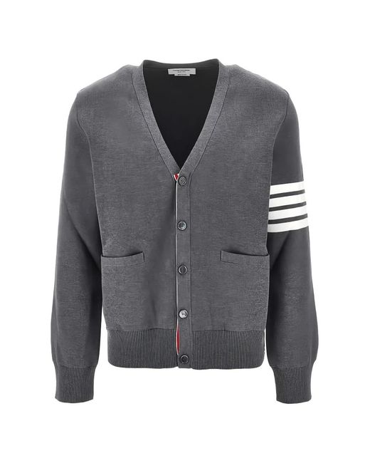 Thom Browne Blue Rwb Cotton Cardigan for men
