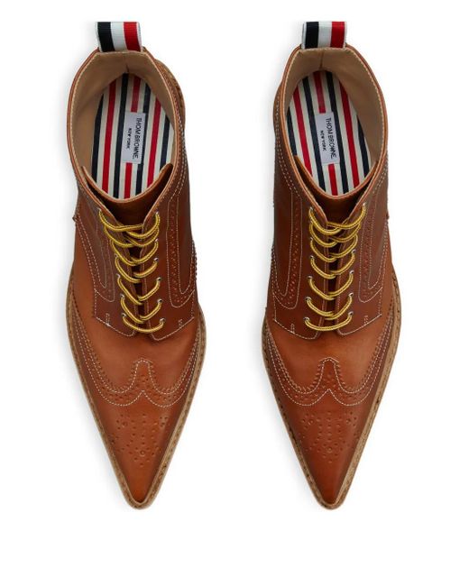 Thom Browne Brown 90Mm Wingtip Boots