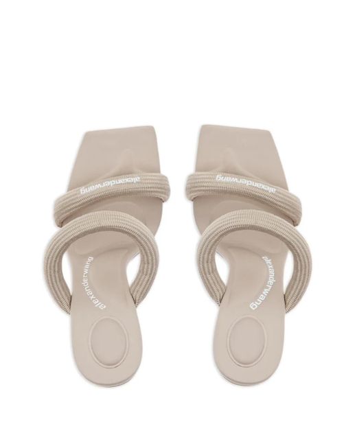 Alexander Wang White Julie Double-Strap Stiletto Sandals