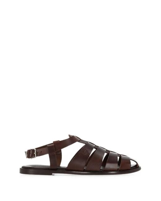 Dragon Diffusion White Leather Sandals