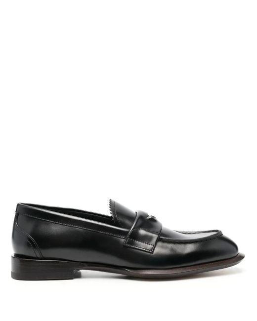 McQueen Coin Embellished Penny Loafers Black for men