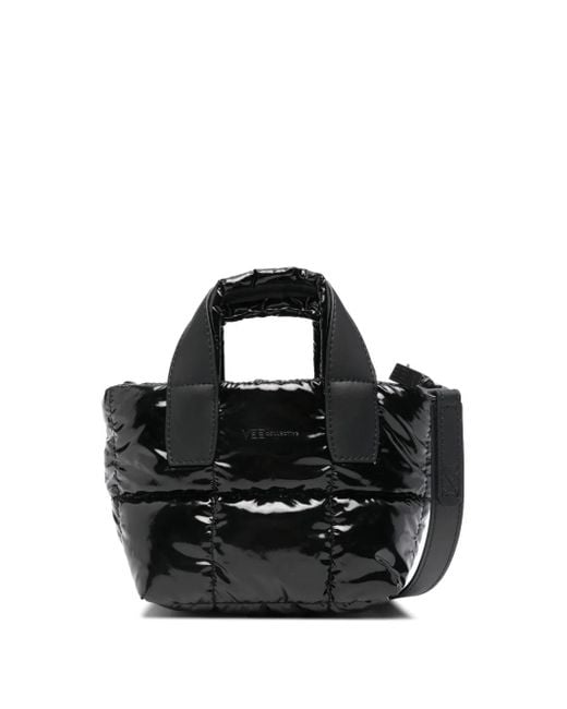 VEE COLLECTIVE Black Mini Porter Vinyl Tote Bag