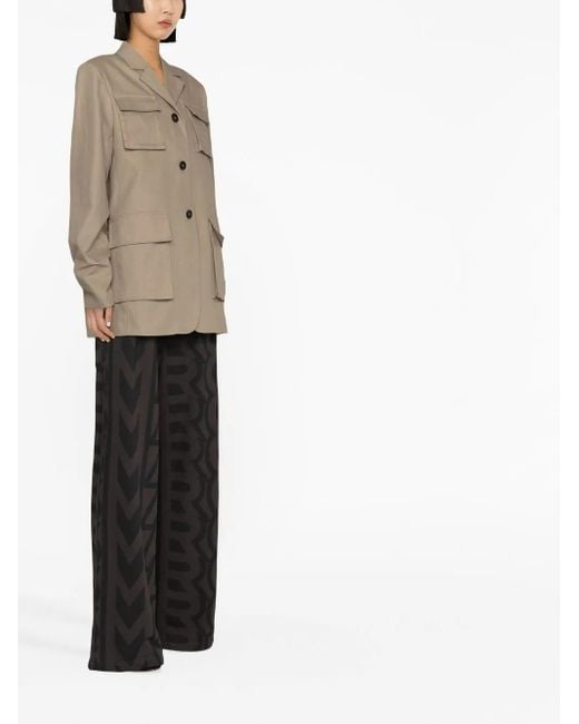 Remain Natural Single-Breasted Utility Blazer