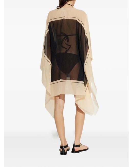 Balmain Black Colour-Block Draped Beach Dress