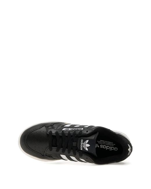 メンズ Adidas Continental 80 ストライプ レザースニーカー Black