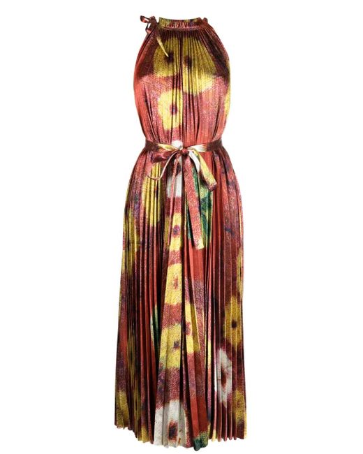 Ulla Johnson Red Amiko Kleid Mit Blumen-Print