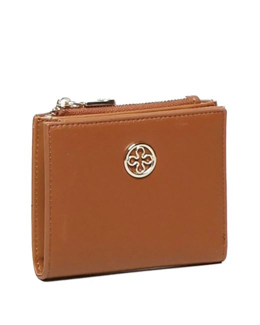 V73 Brown Logo-Plaque Wallet