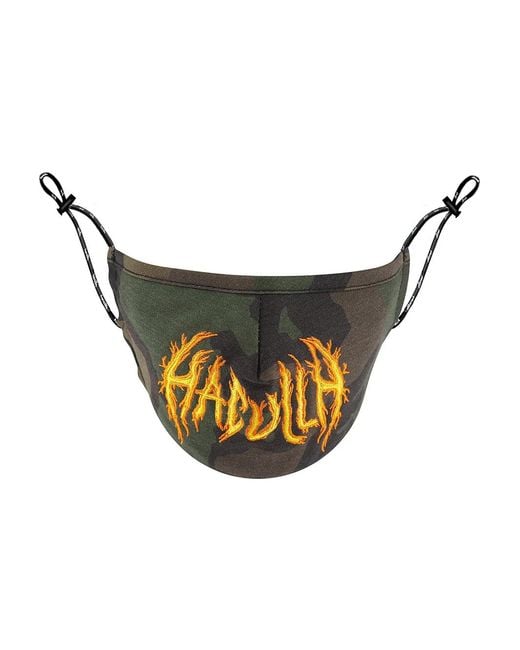 Haculla Metallic Flame Logo Face Mask