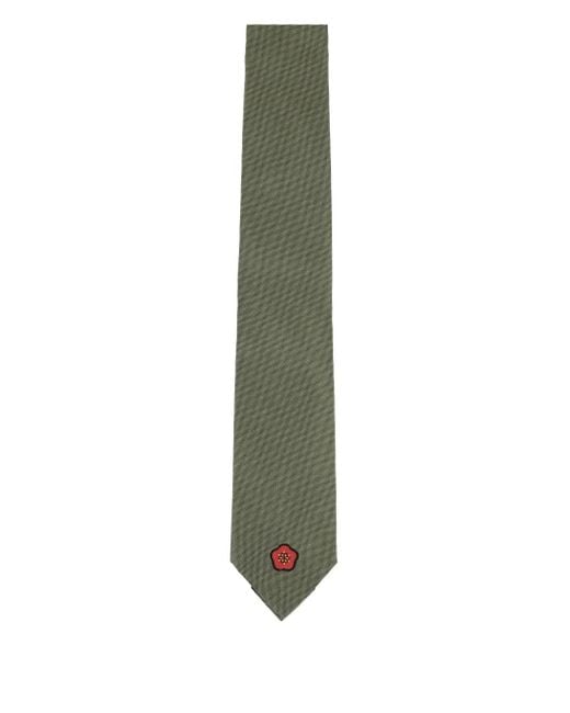 KENZO Green Boke Flower Tie for men