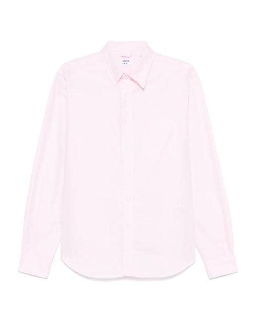Aspesi Pink Mini Logo-Tag Shirt for men