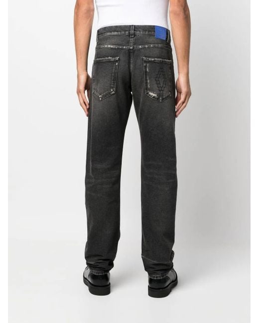 Vaqueros Cross con efecto envejecido Marcelo Burlon de hombre de color Gray