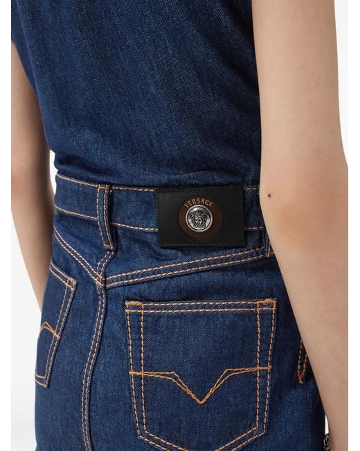 Versace Denim Mini-Jurk in het Blue