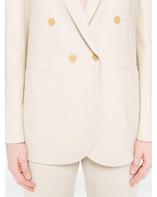 Forte Forte White Woll Viskose Twill reguläre Jacke