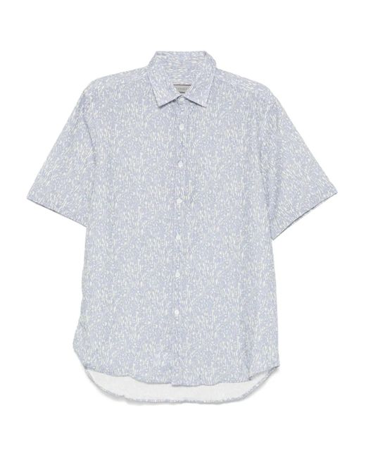 Canali White Printed Shirt for men