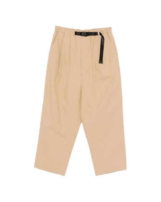 Comme des Garçons White Pleated Belted Trousers for men